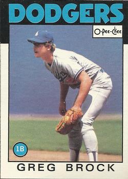 1986 O-Pee-Chee Baseball Cards 368     Greg Brock